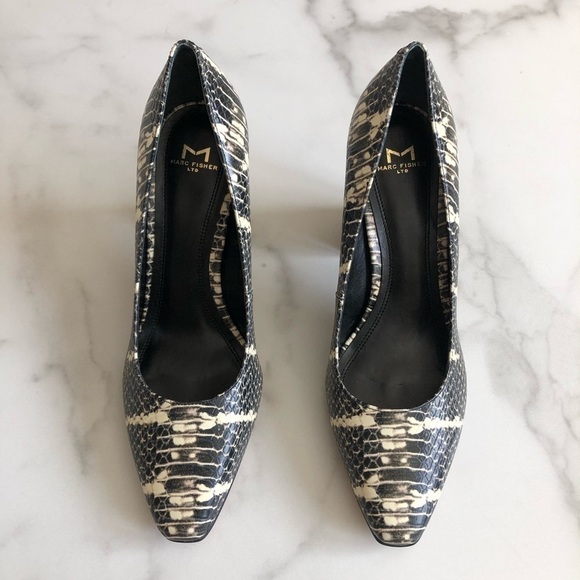 Marc Fisher Razili Snake Embossed Leather Pump 7.5 - Picture 4 of 16